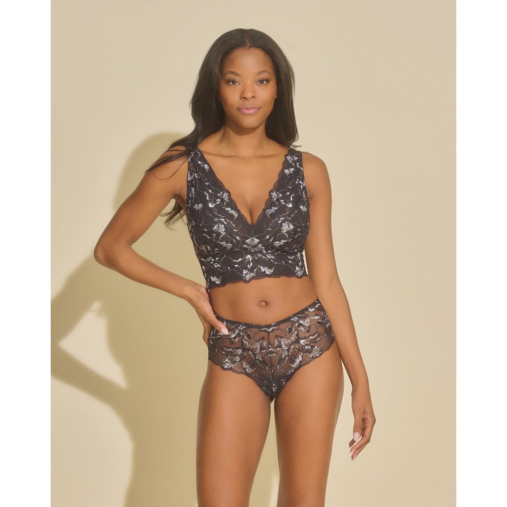 Cosabella Paradiso Curvy Bralette Italian Lace Wireless Floral Bra Size M